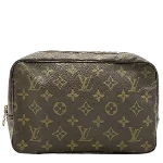 Brown Canvas Louis Vuitton Poche Toilette