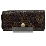 Brown Canvas Louis Vuitton Key Pouch