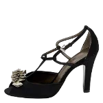 Black Satin Etro Sandals