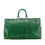 Green Leather Louis Vuitton Keepall