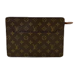 Brown Fabric Louis Vuitton Pochette Homme