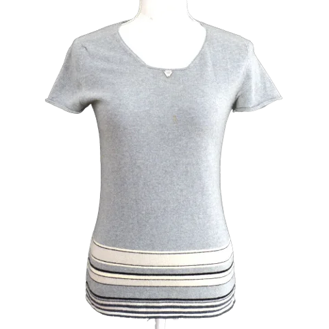 Grey Cashmere Chanel Top