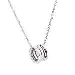 Silver White Gold Bvlgari Necklace