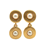 Gold Pearl Celine Earrings