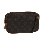 Brown Canvas Louis Vuitton Pochette Marly Bandouliere