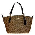 Brown Canvas Coach Handbag