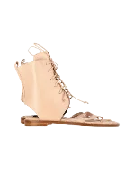 Beige Leather Manolo Blahnik Sandals