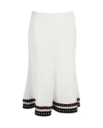 White Silk Victoria Beckham Skirt