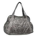 Silver Nylon Chanel Tote