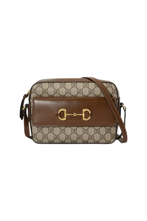 Brown Canvas Gucci Shoulder Bag