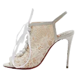 White Lace Christian Louboutin Sandals