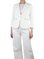 White Fabric Veronica Beard Blazer