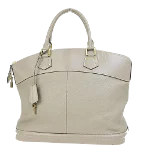 Beige Leather Louis Vuitton Lockit