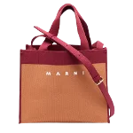 Burgundy Fabric Marni Tote