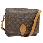 Brown Canvas Louis Vuitton Cartouchiere