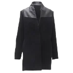 Black Wool Maje Coat