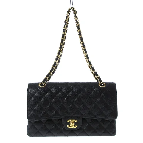 Black Leather Chanel Handbag