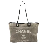 Grey Canvas Chanel Deauville