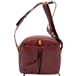 Burgundy Leather Cartier Crossbody Bag