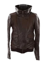 Brown Leather Theory Jacket