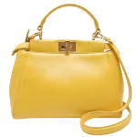 Yellow Leather Fendi Peekaboo