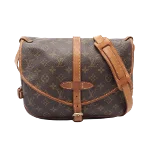 Brown Leather Louis Vuitton Saumur