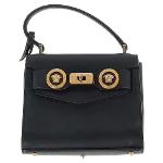 Black Leather Versace Handbag