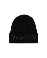 Black Fabric Alexander McQueen Hat