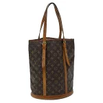 Brown Canvas Louis Vuitton Bucket Bag