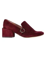 Burgundy Suede Tory Burch Heels