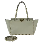 Beige Leather Valentino Tote