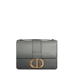 Grey Leather Dior Crossbody Bag