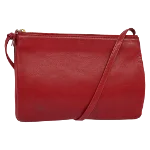 Red Leather Celine Shoulder Bag