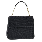 Black Leather Bally Handbag