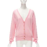 Pink Wool Versace Cardigan