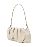 Beige Leather Staud Shoulder Bag