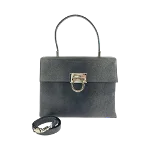 Grey Leather Salvatore Ferragamo Handbag