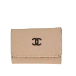 Pink Leather Chanel Key Holder