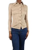 Beige Viscose Dodo Bar Or Top