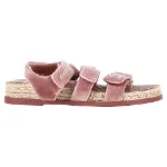 Pink Velvet Chanel Sandals