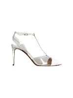 White Plastic AGL Heels