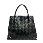 Black Leather Bottega Veneta Tote