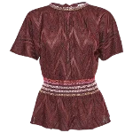 Burgundy Fabric Missoni Blouse