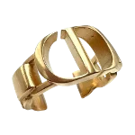 Gold Metal Dior Ring