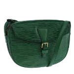 Green Leather Louis Vuitton Jeune Fille