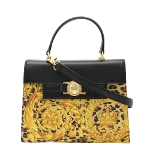 Yellow Canvas Versace Handbag