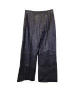 Black Leather Oscar de la Renta Pants