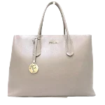 Grey Leather Furla Tote