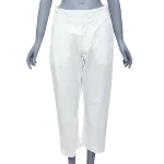 White Cotton Marni Pants