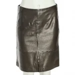 Brown Leather Jil Sander Skirt